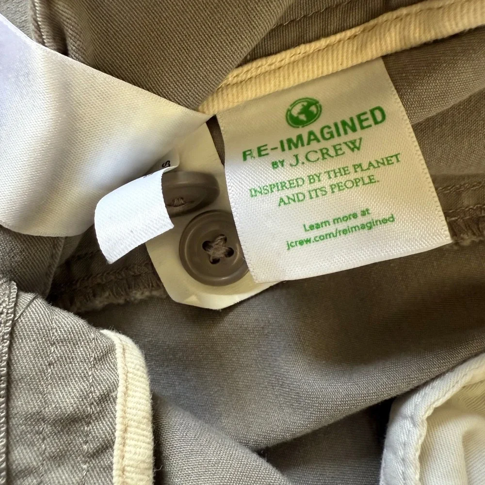 J‎ Crew Chino Pants Medium Drawstring Gray Relaxed Taper Sportsman's Outftter